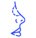 Rhinoplasty nose surgery icon